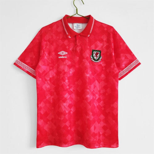 Wales 1990/92 Home Retro Football Shirt — front view