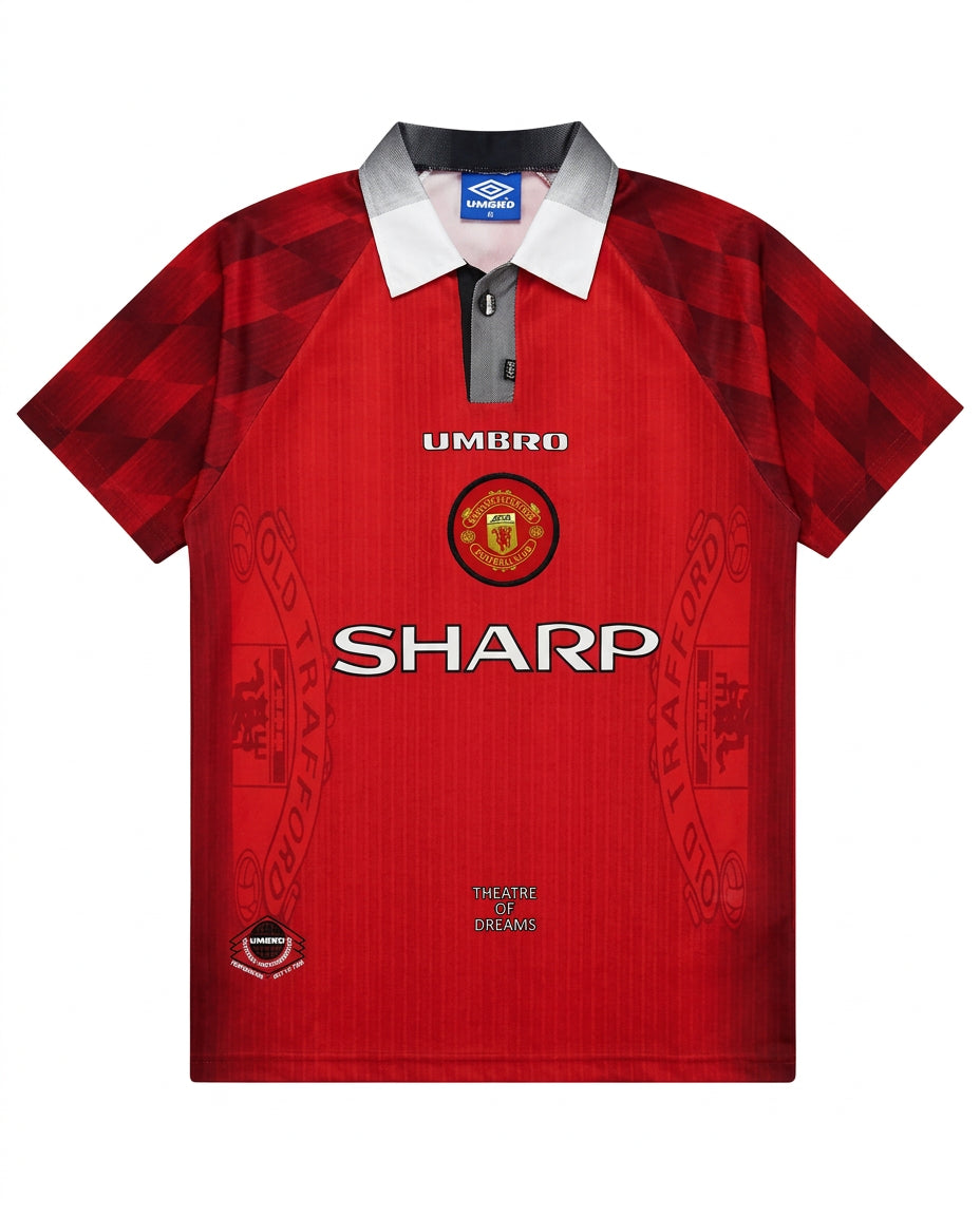 Manchester United 1996/97 Home Retro Football Shirt — front view