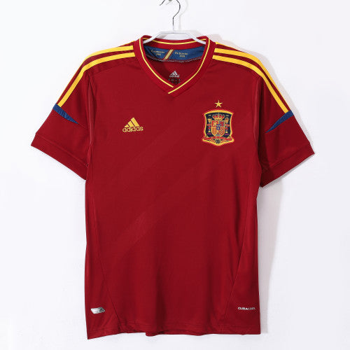 Spain 2012 Home Retro Football Shirt — front view