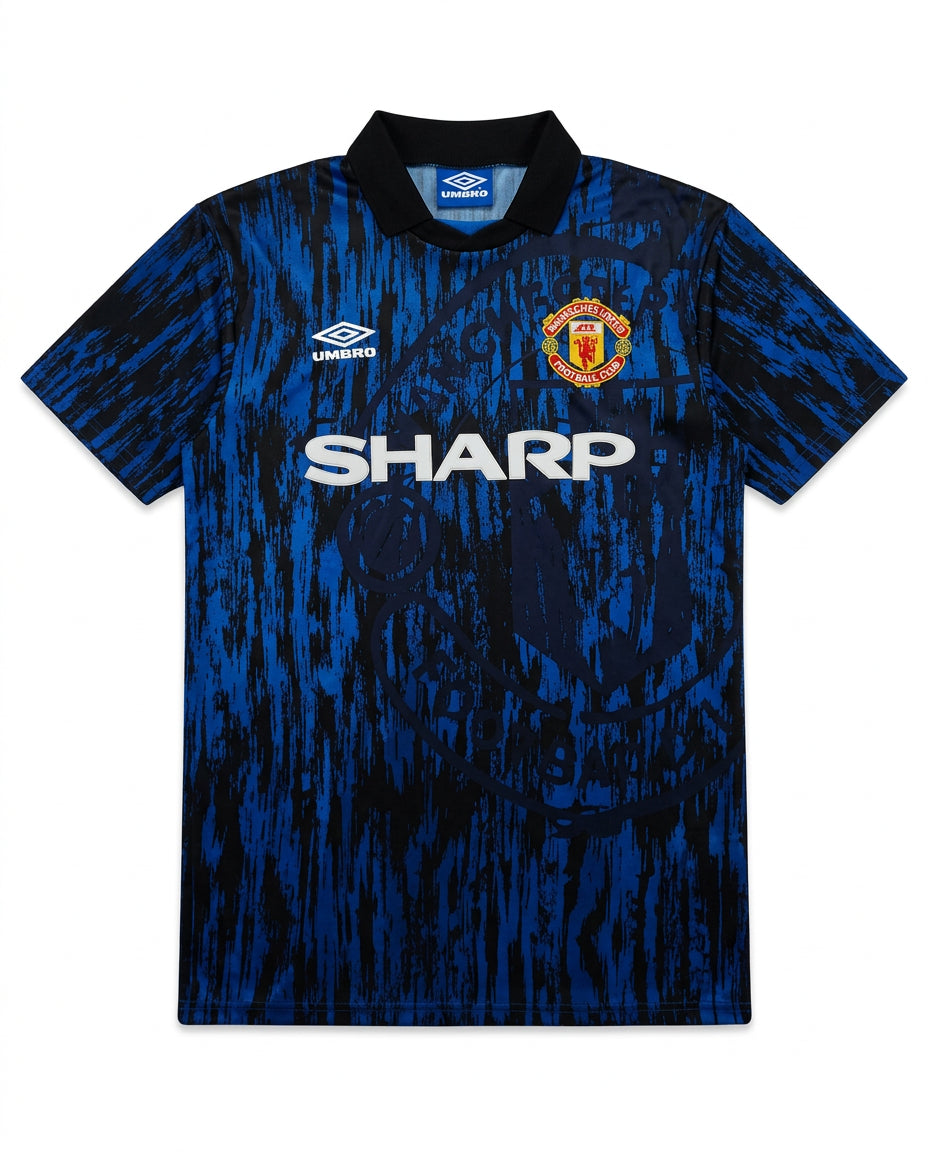 Manchester United 1992/93 Away Retro Football Shirt — front view
