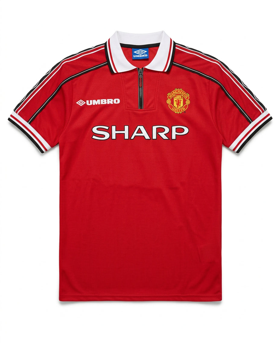 Manchester United 1998/99 Home Retro Football Shirt — front view