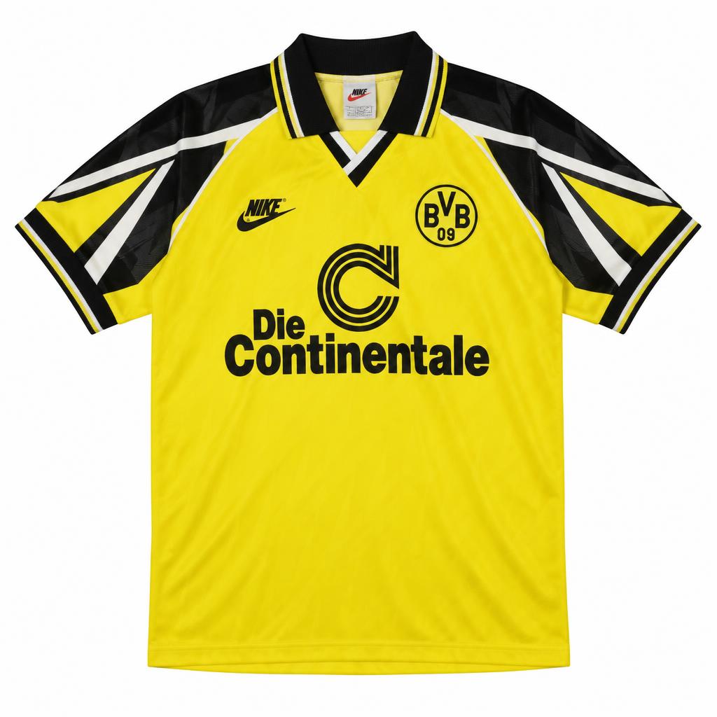 Borussia Dortmund 1996/97 Home Retro Football Shirt — front view