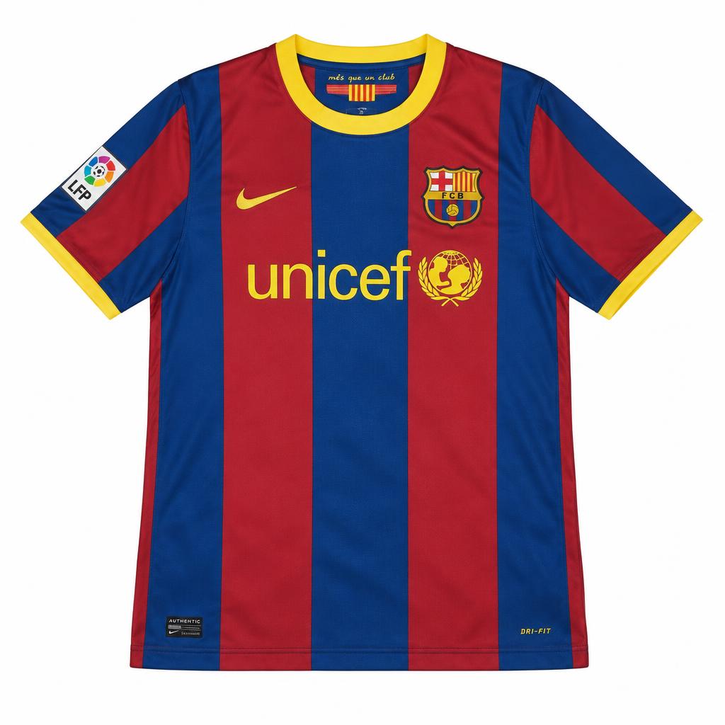 Barcelona 2010/11 Home Retro Football Shirt — front view