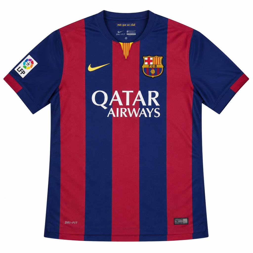 Barcelona 2014/15 Home Retro Football Shirt — front view