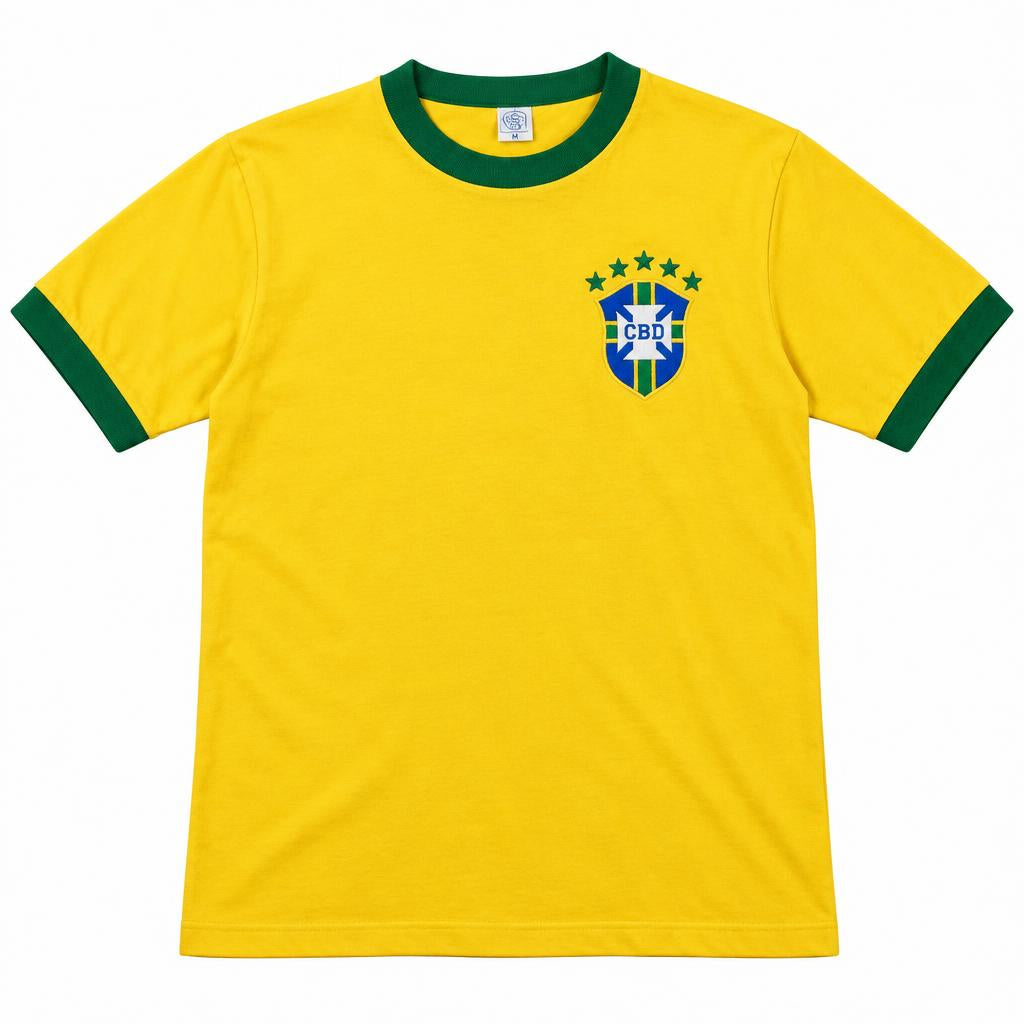 Brazil 1970 Home Retro Football Shirt — front view