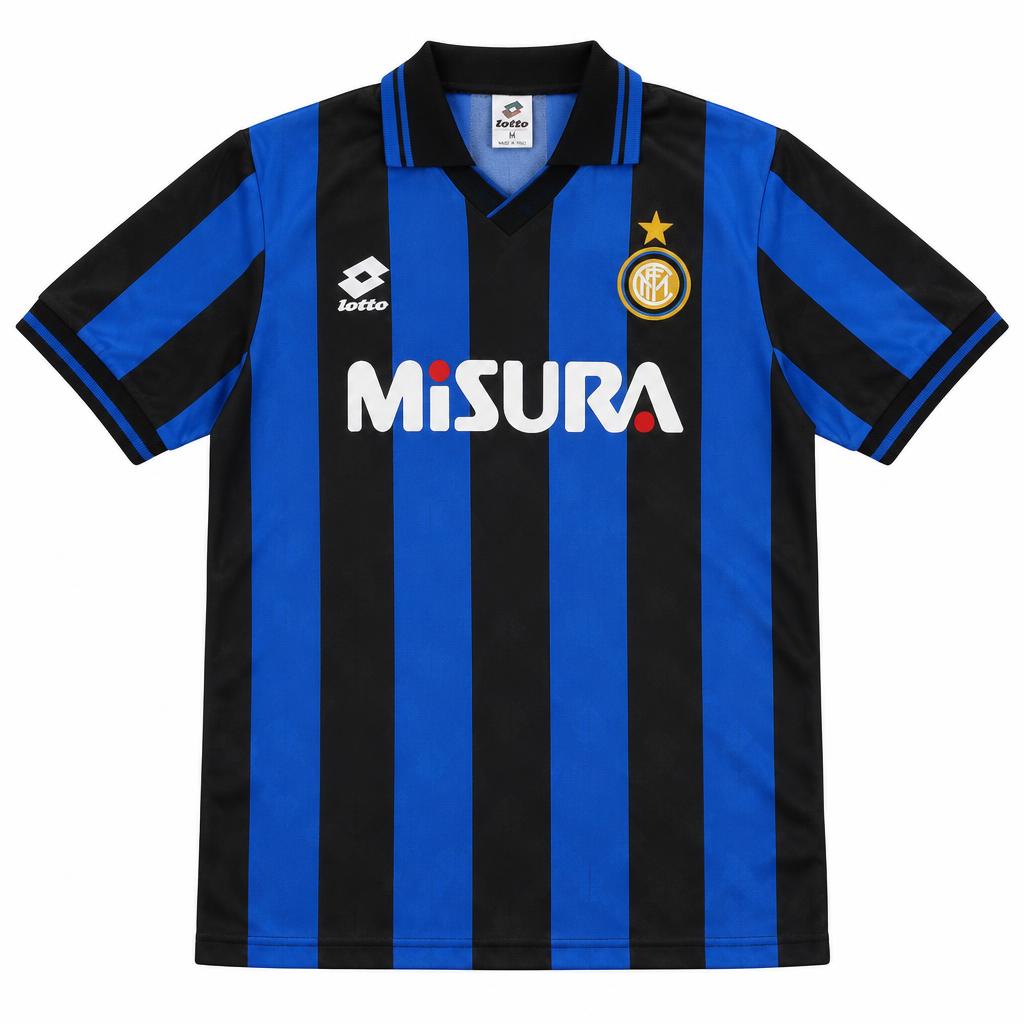 Inter Milan 1989/90 Home Retro Football Shirt — front view