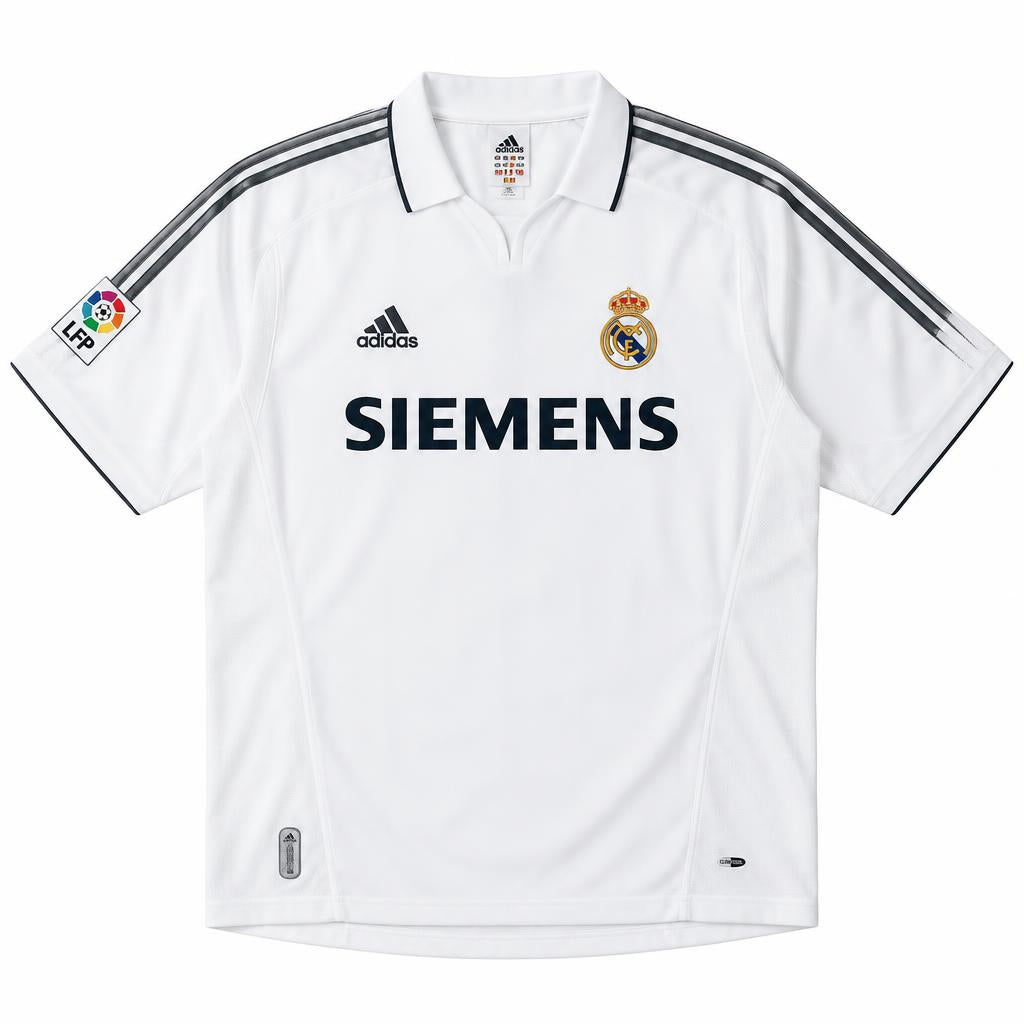 Real Madrid 2001/02 Home Retro Football Shirt — front view