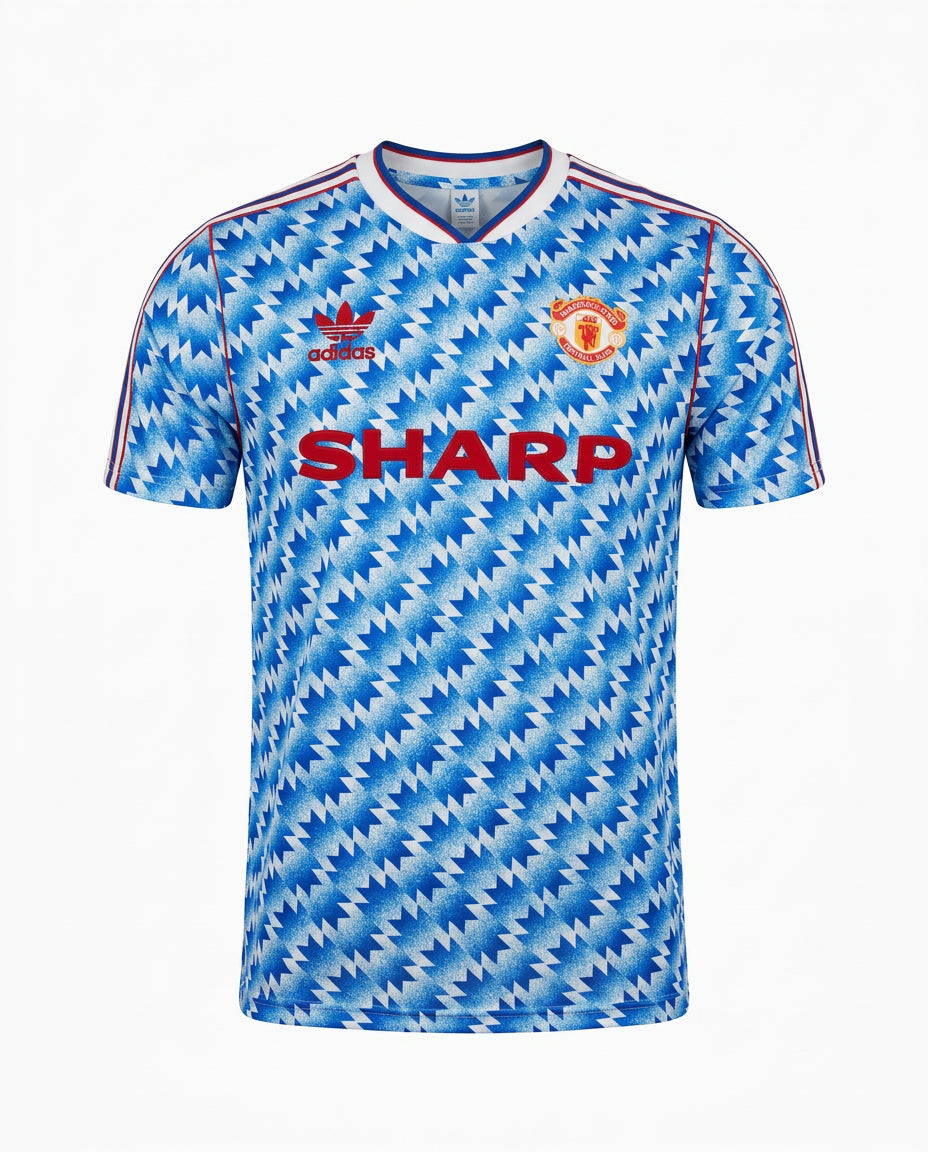 Manchester United 1990/92 Away Retro Football Shirt — front view