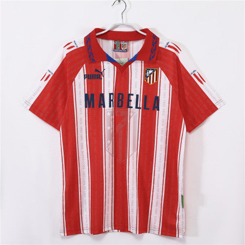 Atletico Madrid 1995/96 Home Retro Football Shirt — front view