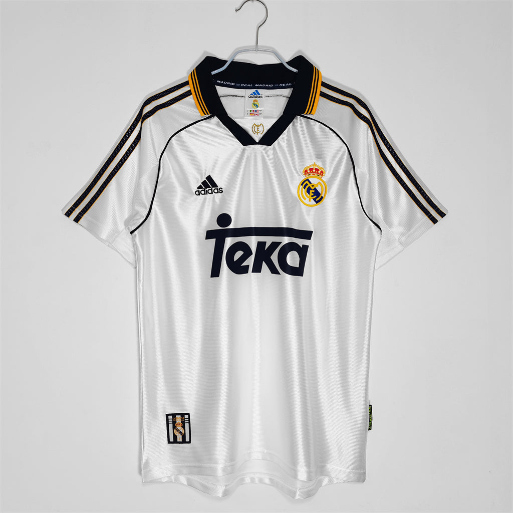 Real Madrid 1998/00 Home Retro Football Shirt — front view