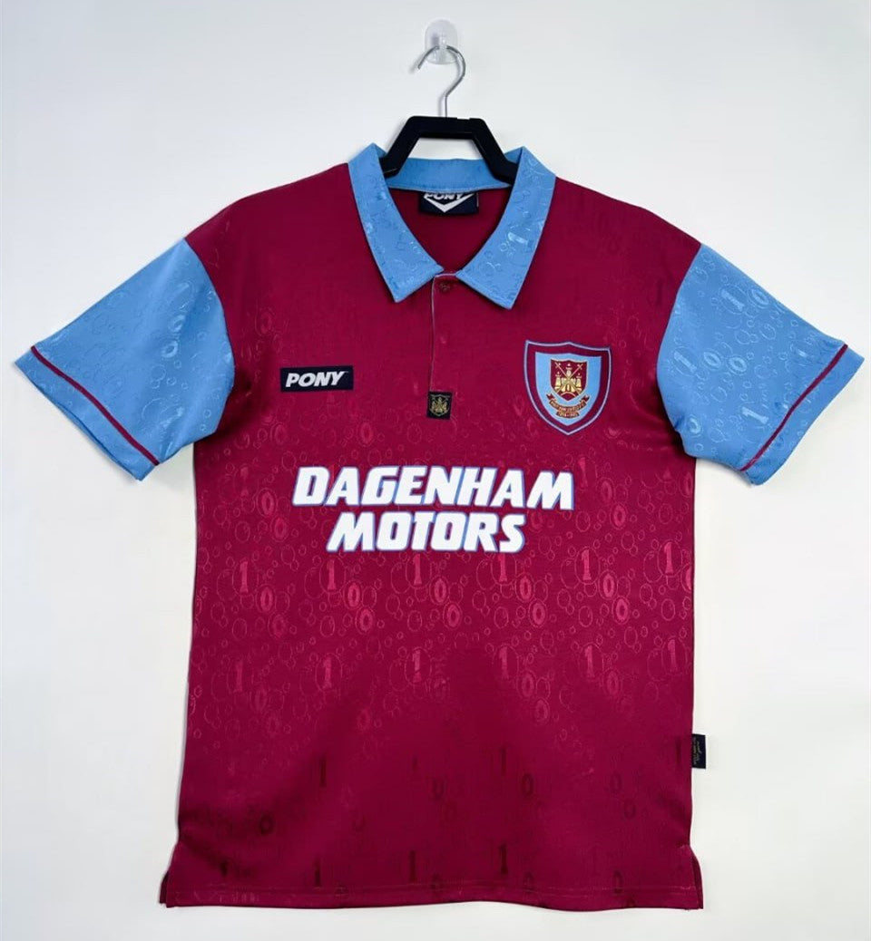 West Ham United 1995/97 Home Retro Football Shirt — front view