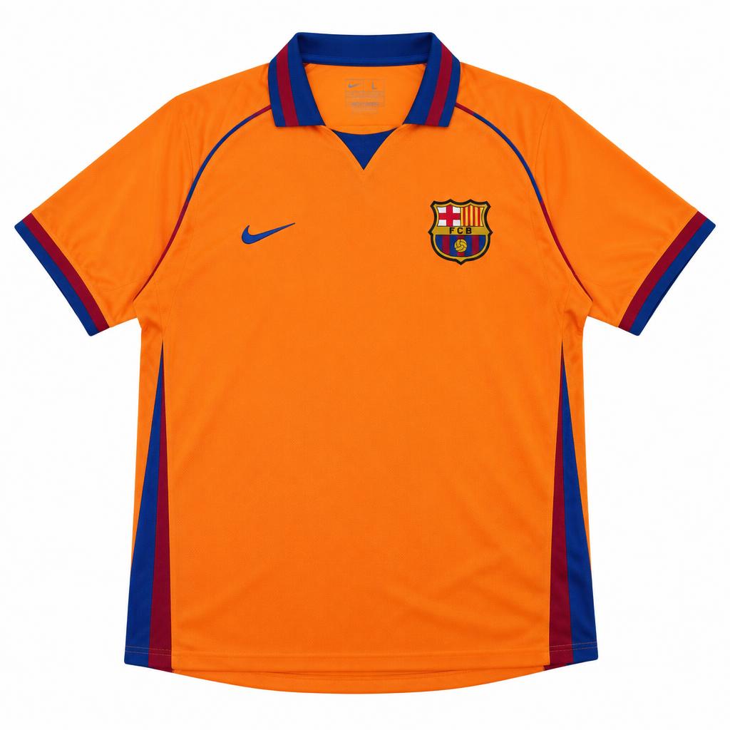 Barcelona 2003/04 Away Retro Football Shirt — front view