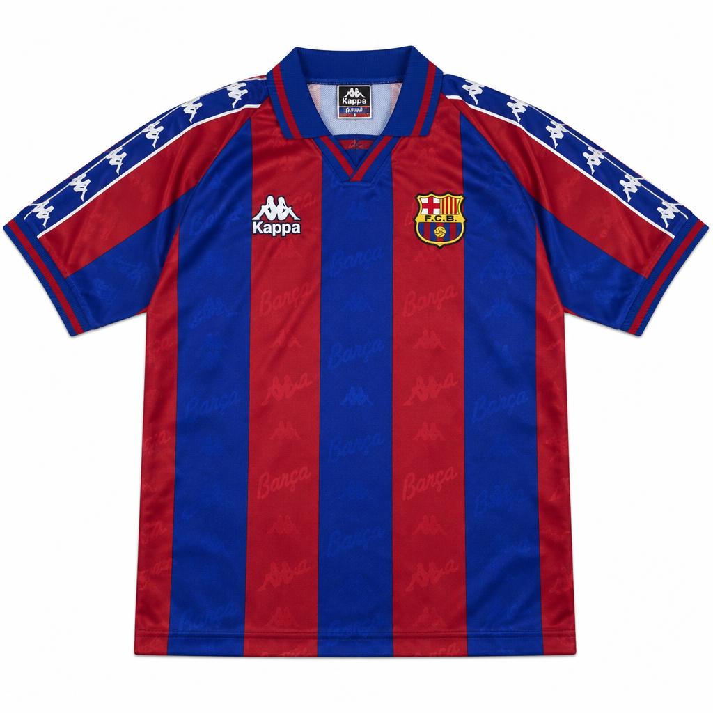 Barcelona 1996/97 Home Retro Football Shirt — front view