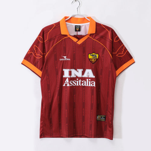 AS Roma 1999/00 Home Retro Football Shirt — front view