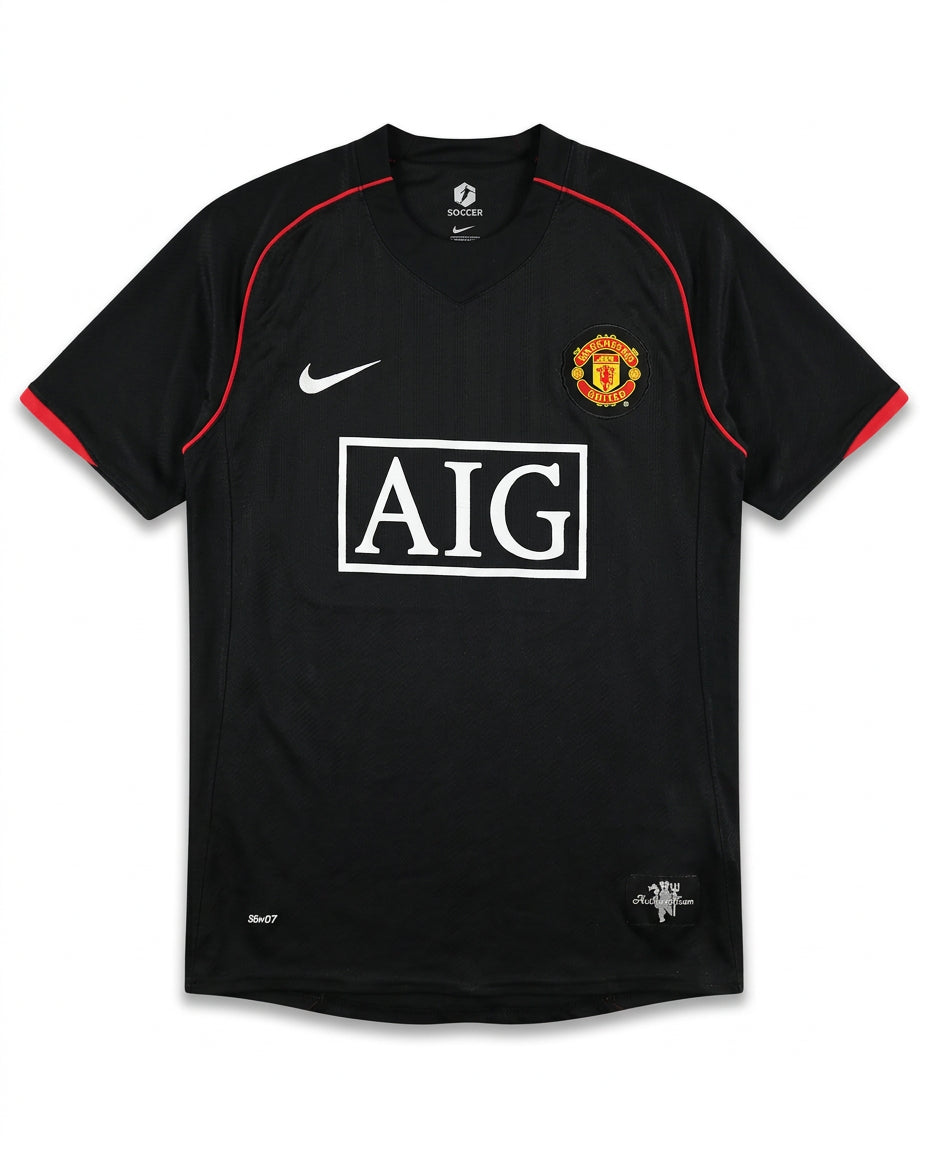 Manchester United 2007/08 Away Retro Football Shirt — front view