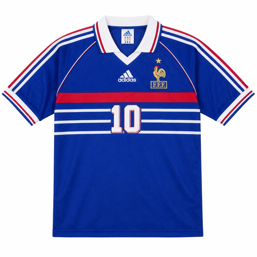 France 1998 Home Retro Football Shirt — front view