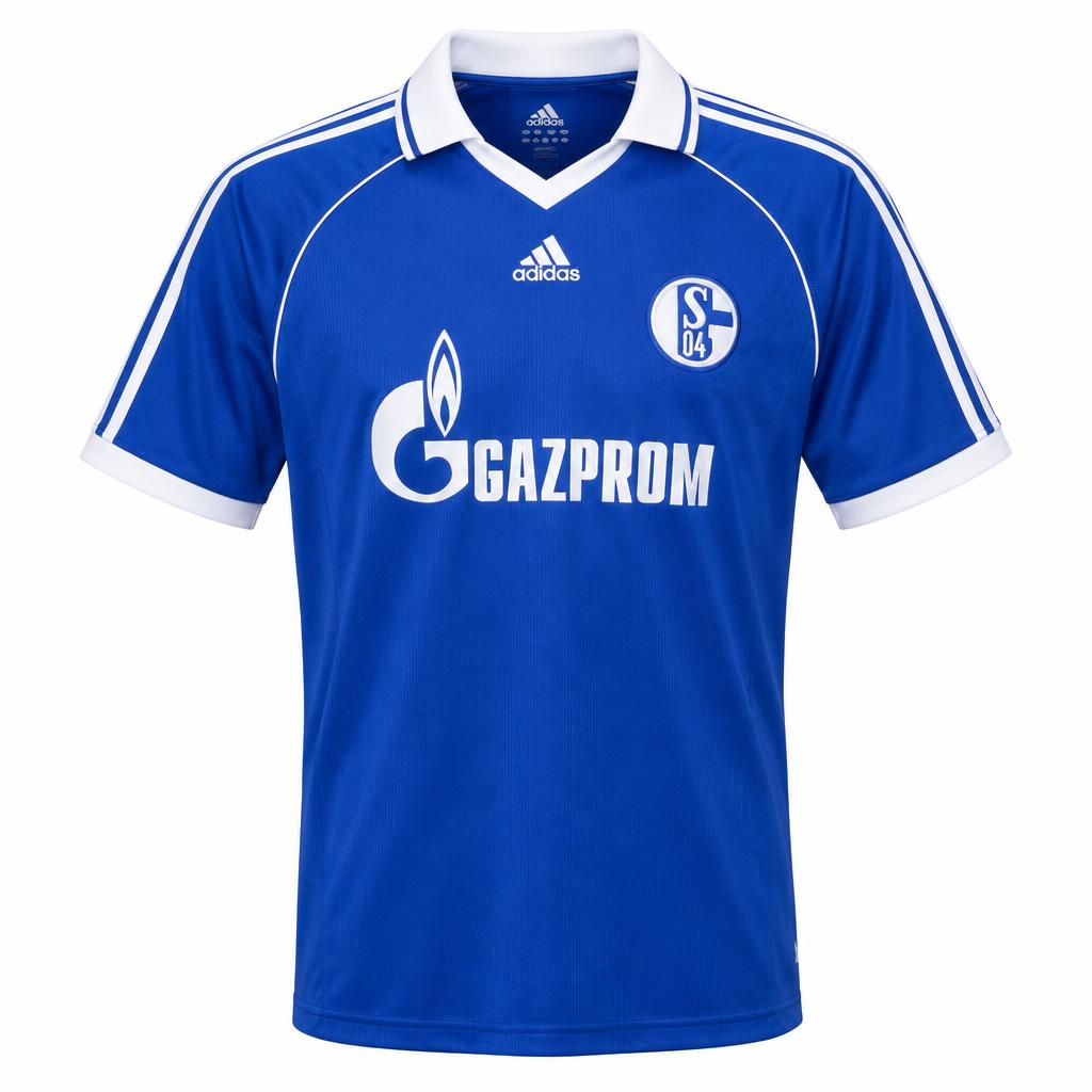Schalke 2005/06 Home Retro Football Shirt — front view