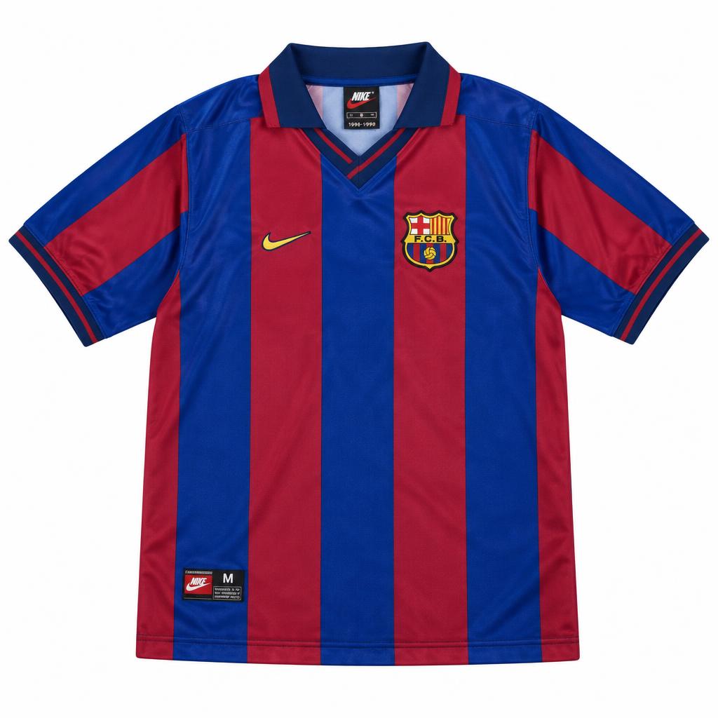 Barcelona 1998/99 Home Retro Football Shirt — front view