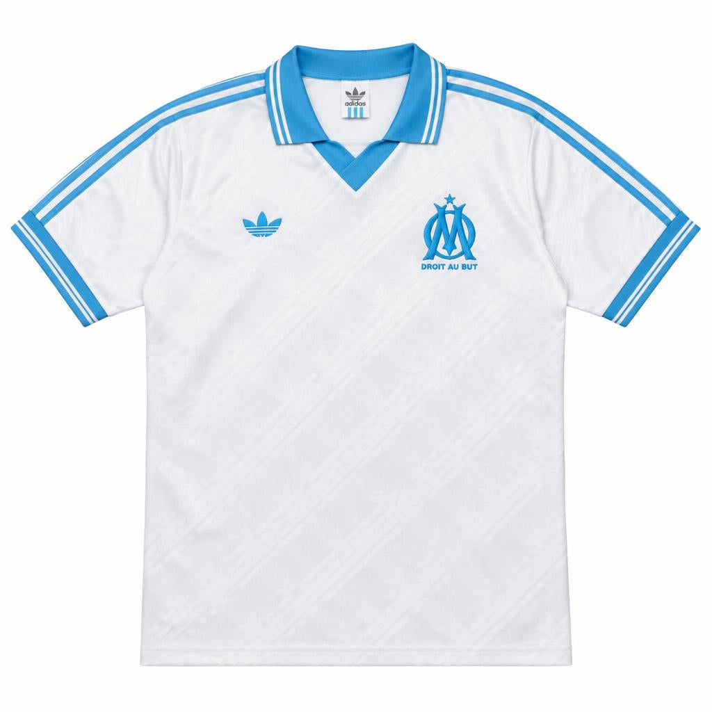 Marseille 1990/91 Home Retro Football Shirt — front view